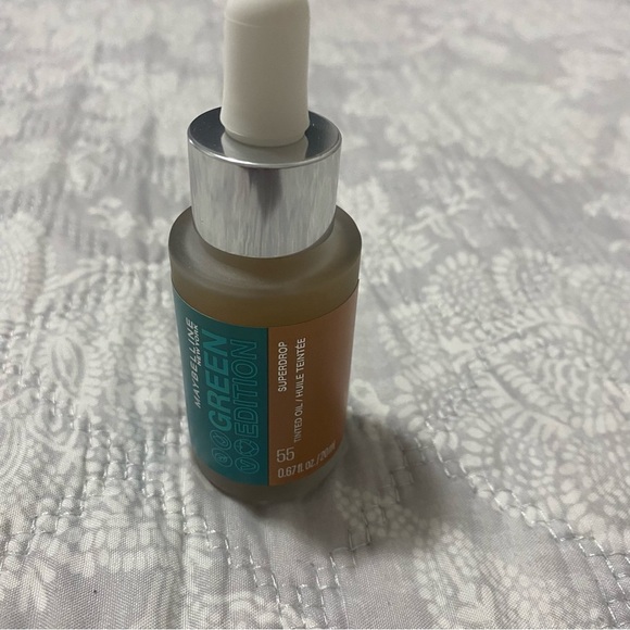 Maybelline Green Edition Superdrop Tinted Oil Base Makeup #55 *New - Picture 5 of 8